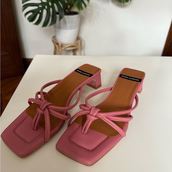 Angel Alarcon pink heeled sandals. Size 8.5 / 39 and new in box - Picture 1 of 10